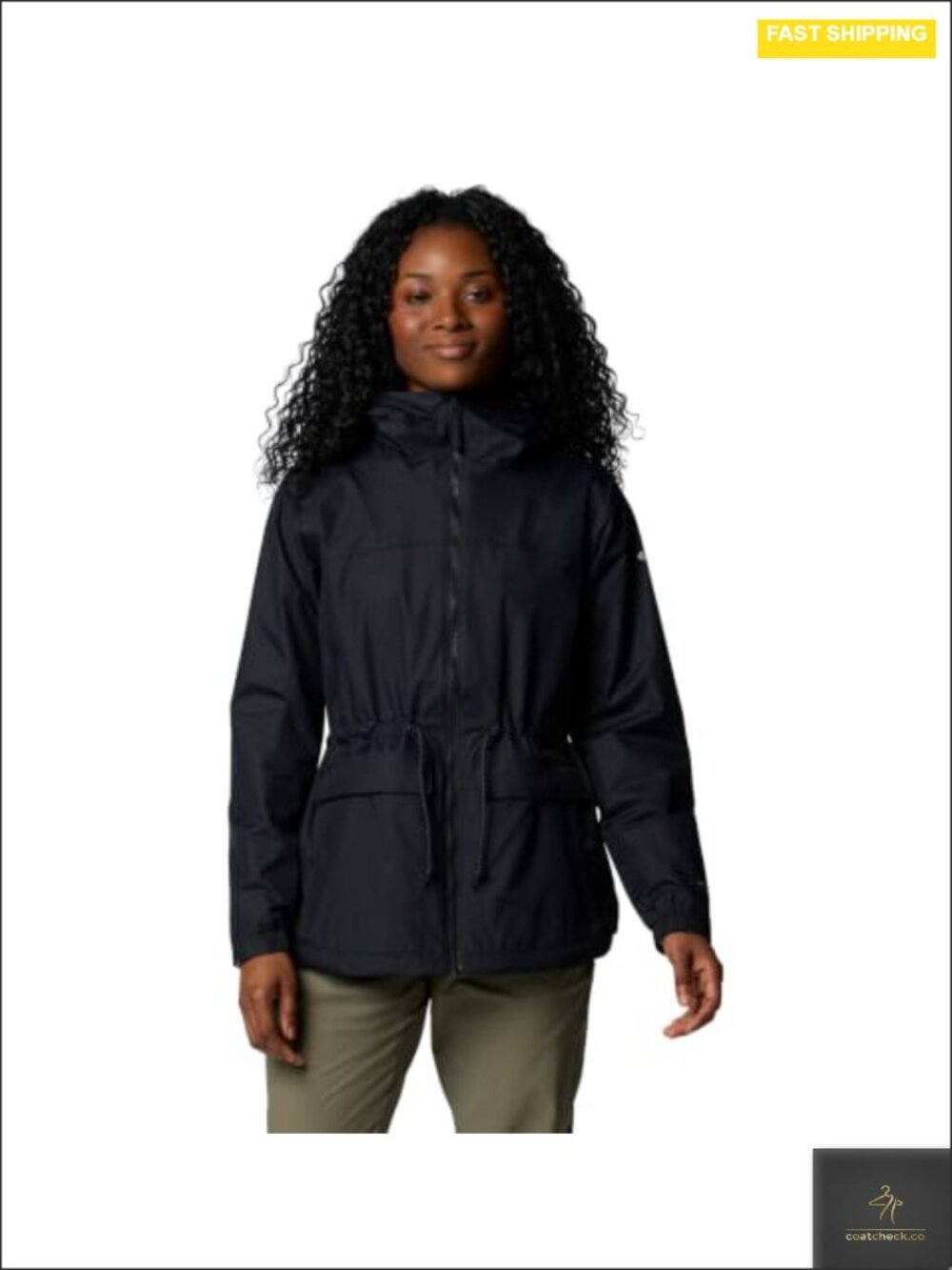 Columbia Women's Fleece Lined Waterproof Rain Jacket with Adjustable Waist
